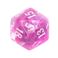 7. Komplet kości REBEL RPG - Gęsty rdzeń - Fioletowe (białe cyfry)